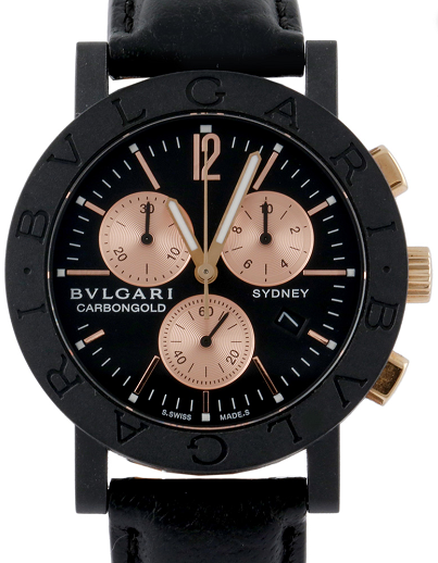 BULGARI CARBON GOLD 38 PELLE NERO